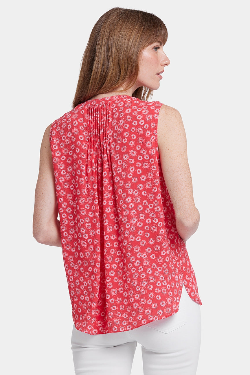 Mouwloze Pintuck Blouse | Teresita