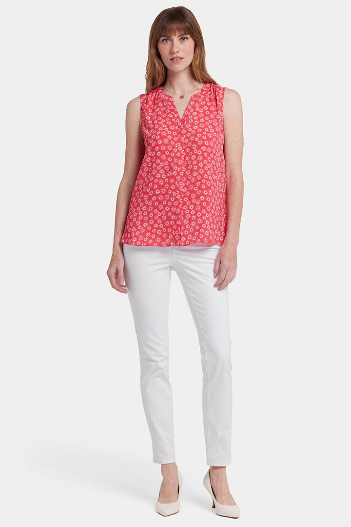 Mouwloze Pintuck Blouse | Teresita