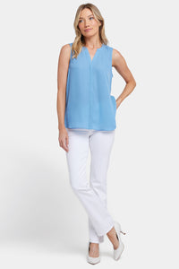 Sleeveless Pintuck Blouse | Pacific Coast | Top | NYDJ