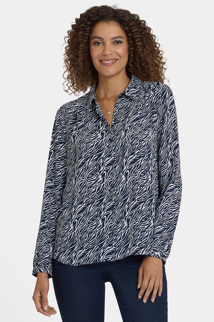 Tie-Neck Blouse | Vintage Zebra | Blouse | NYDJ