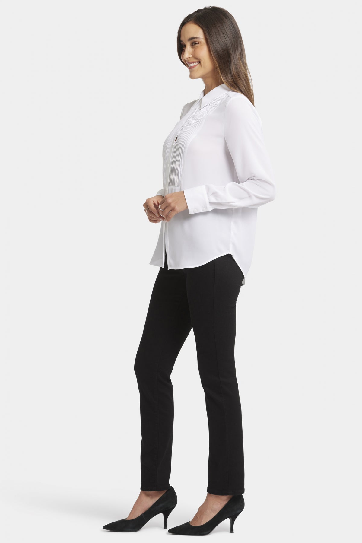 Tuxedo Blouse White | Optic White | Blouse | NYDJ