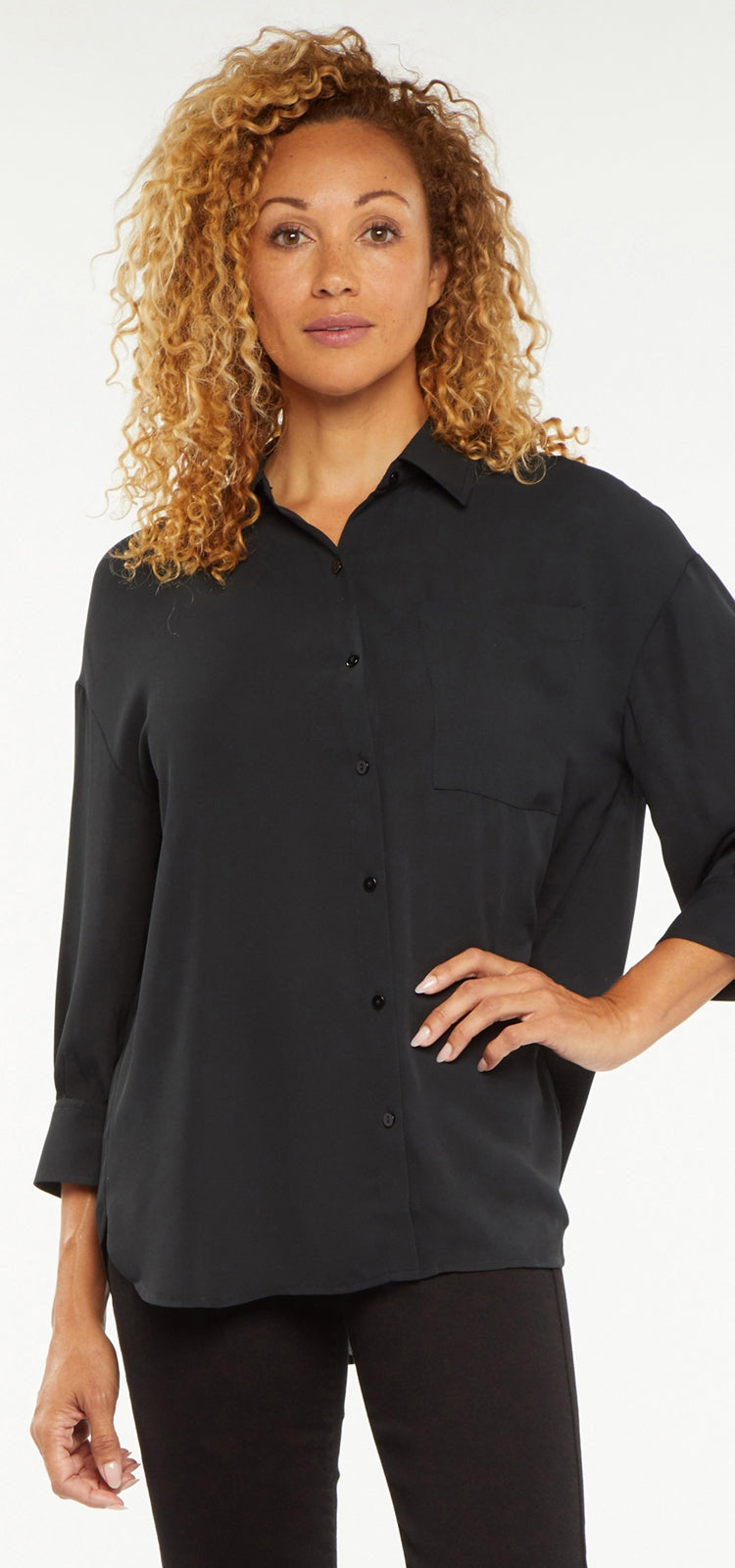 Zoey Blouse Black | Black | Blouse | NYDJ