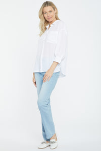 Zoey Blouse White | Optic White | Blouse | NYDJ