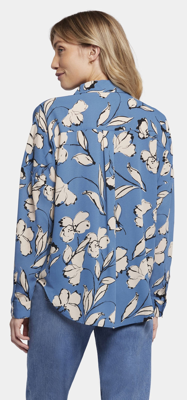 Becky Blouse Blue Flower Print | La Grande | Blouse | NYDJ