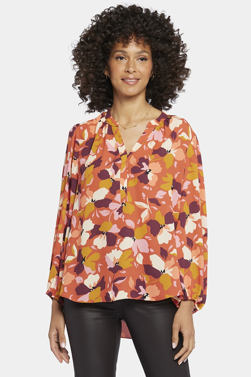 Puff Sleeve Blouse Flower Print | Gingervale | Blouse | NYDJ