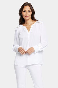 Liliana Peasant Blouse | Capucine Dots | Blouse | NYDJ