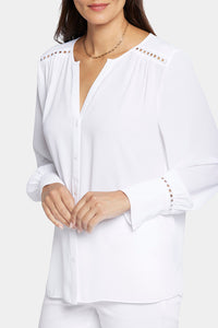 Liliana Peasant Blouse | Capucine Dots | Blouse | NYDJ