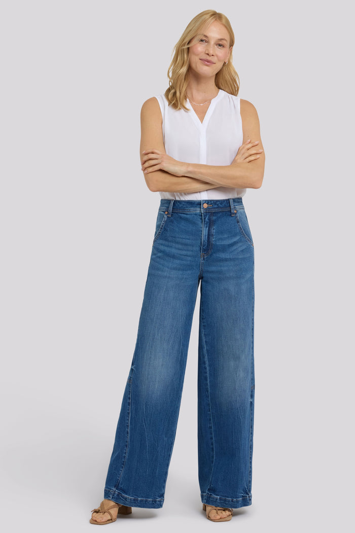 Gracie Wide Leg Jeans With Super High Rise | Wild River | Denim | NYDJ