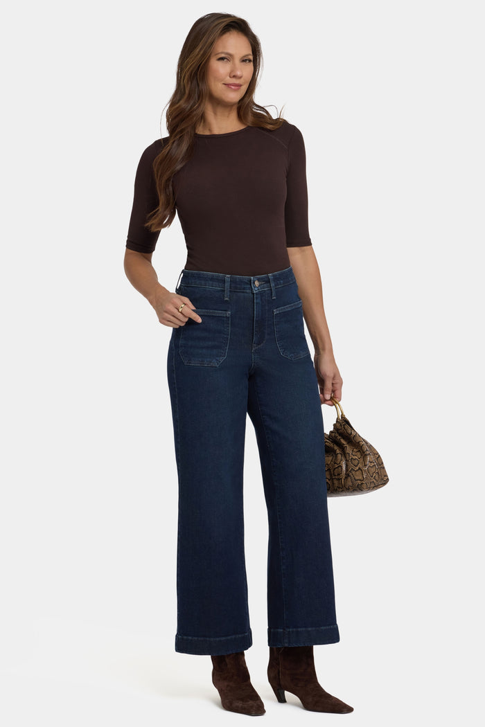 Teresa Wide Leg Ankle | Blacken Blue | Denim | NYDJ
