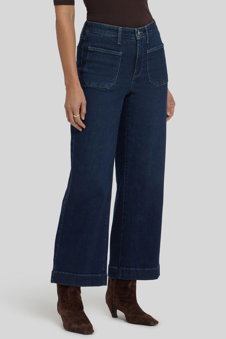 Teresa Wide Leg Ankle | Blacken Blue | Denim | NYDJ