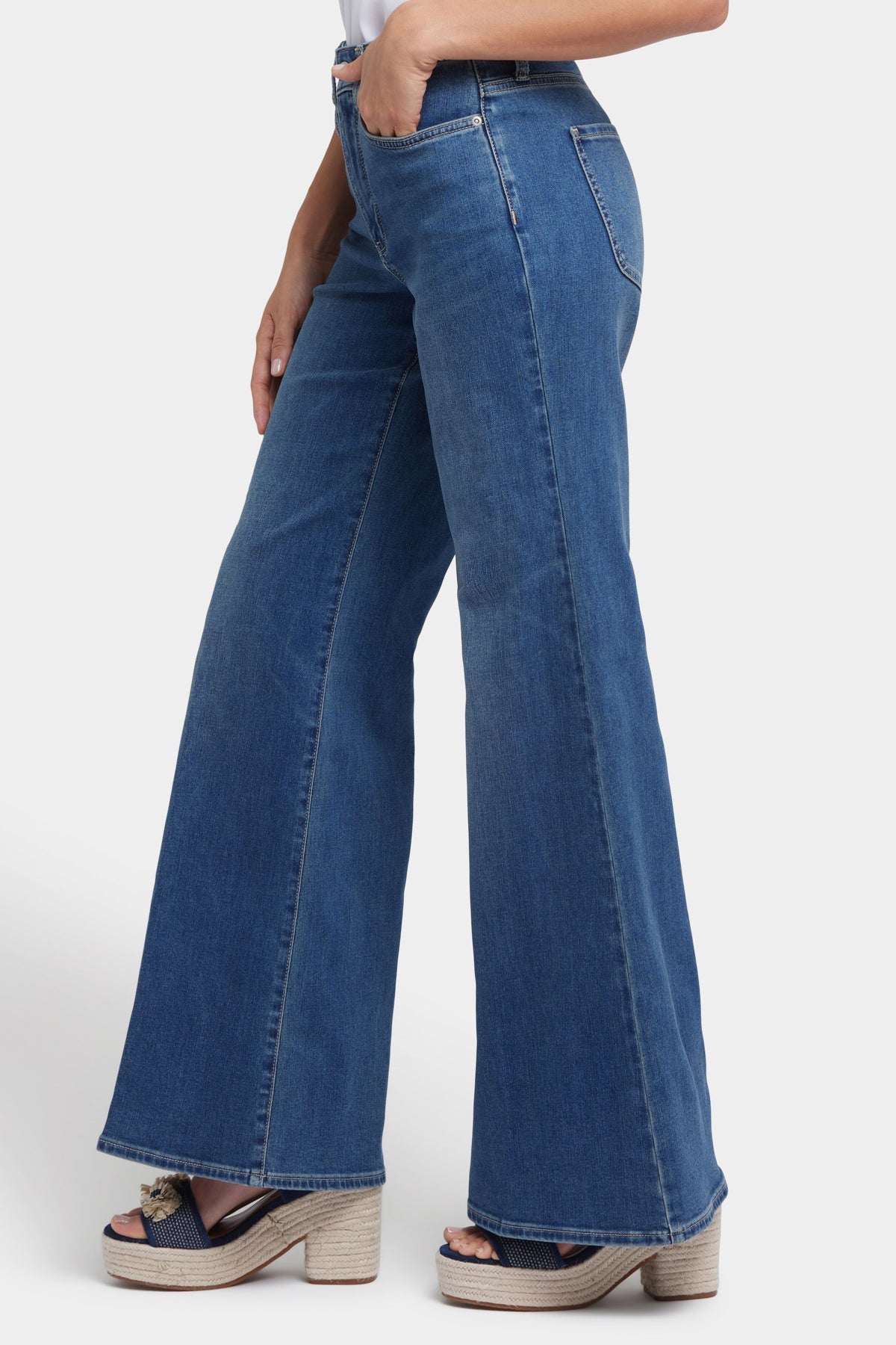 Mia Palazzo Jeans In Petite With High Rise | Valencia Surf | Pants | NYDJ