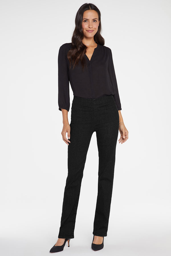 Marilyn Straight Pull-On Jeans Black SpanSpring™ Denim | Black | Denim | NYDJ