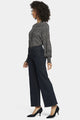 Teresa Wide Leg Ankle Jeans Frayed Hems Black Premium Denim | Huntley | Pants | NYDJ