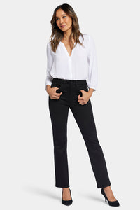 Ellison Straight Jeans With High Rise | Black | Pants | NYDJ