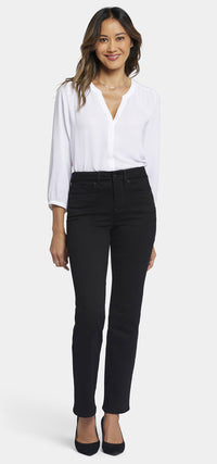 Ellison Straight Jeans With High Rise | Black | Pants | NYDJ