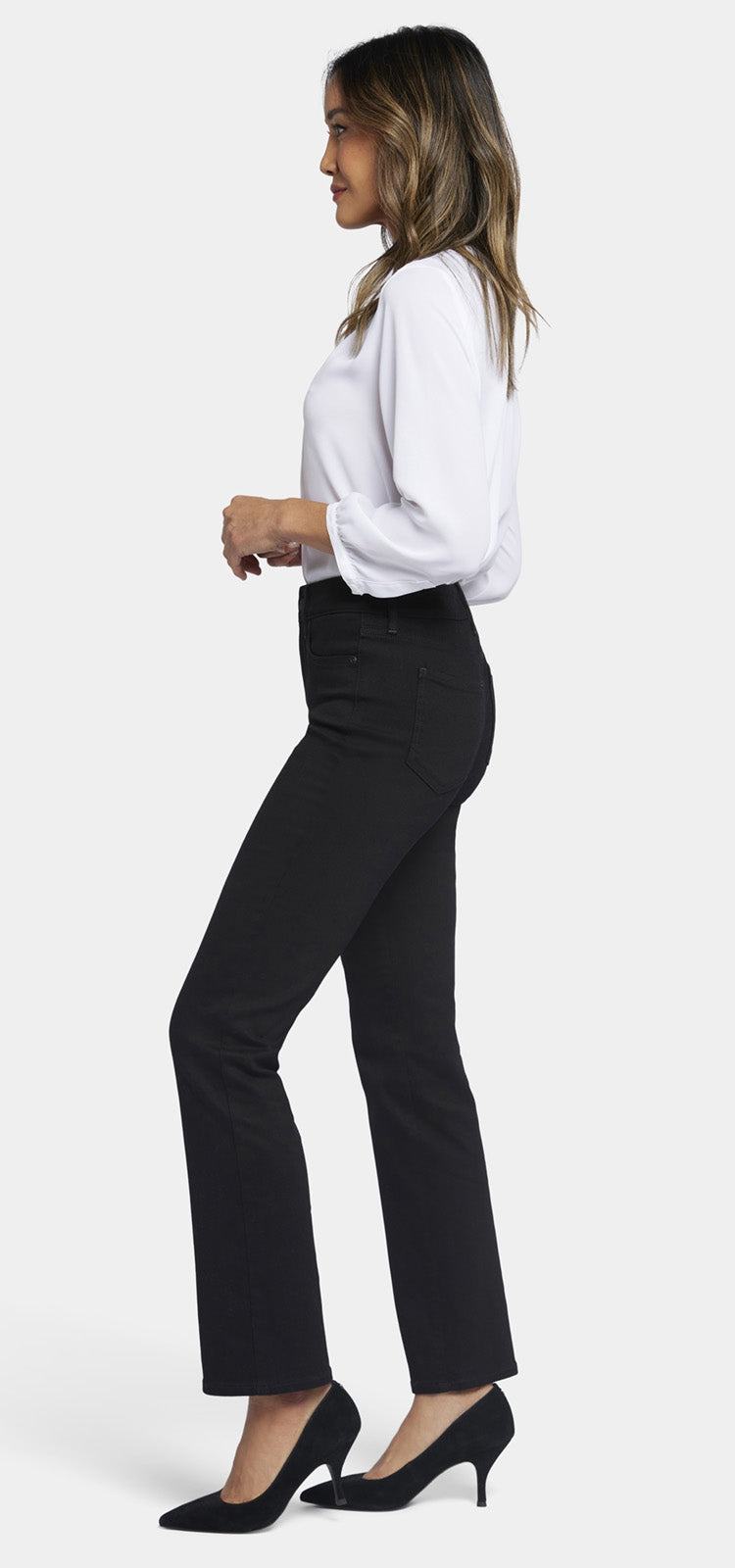 Ellison Straight Jeans With High Rise | Black | Pants | NYDJ