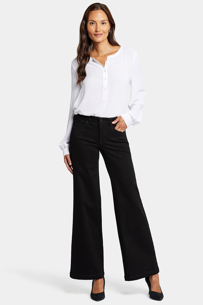 Teresa Wide Leg Jeans Black Premium Denim (Tall) | Black | Denim | NYDJ