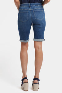 Briella 11 Inch Denim Shorts With Roll Cuffs | Valencia Surf | Pants | NYDJ