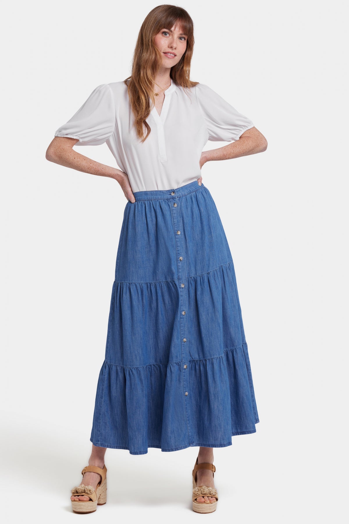 Tiered Maxi Skirt | Everly | Skirt | NYDJ