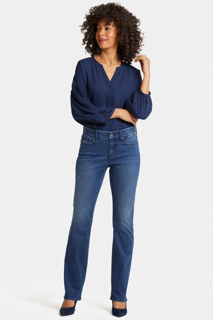 Marilyn Straight Jeans Mediumblauw Waist-Match™ Denim | Moonlight