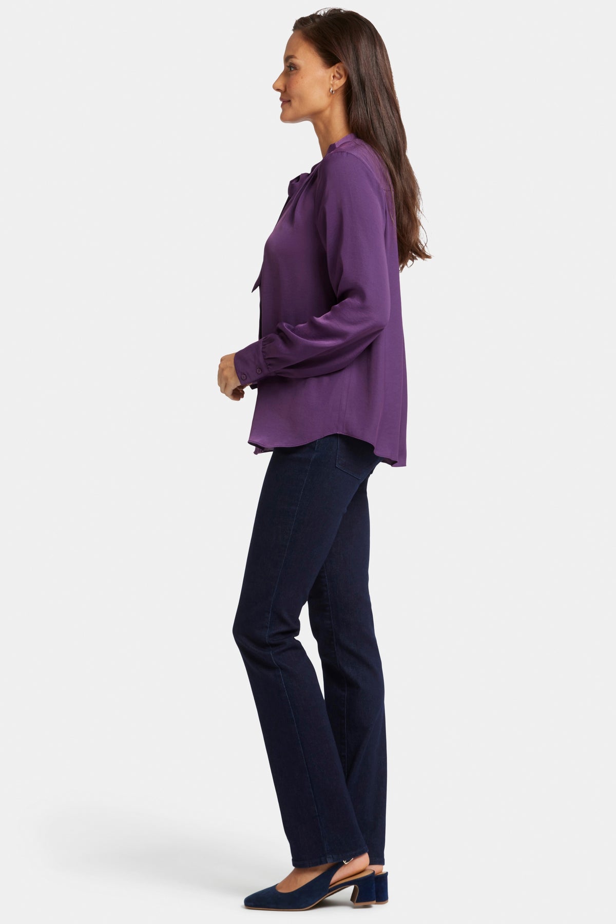 Tie-Neck Blouse Purple | Grape Royale | Blouse | NYDJ