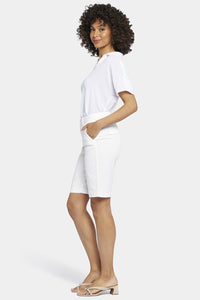 Bermuda Shorts In Stretch Twill | Optic White | Shorts | NYDJ