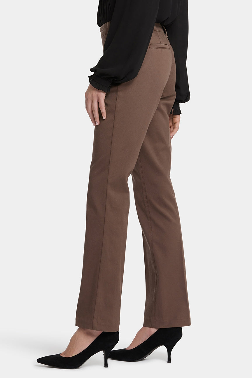 Barbara Bootcut Trouser Brown Stretch Twill | Dark Wood | Non Denim | NYDJ