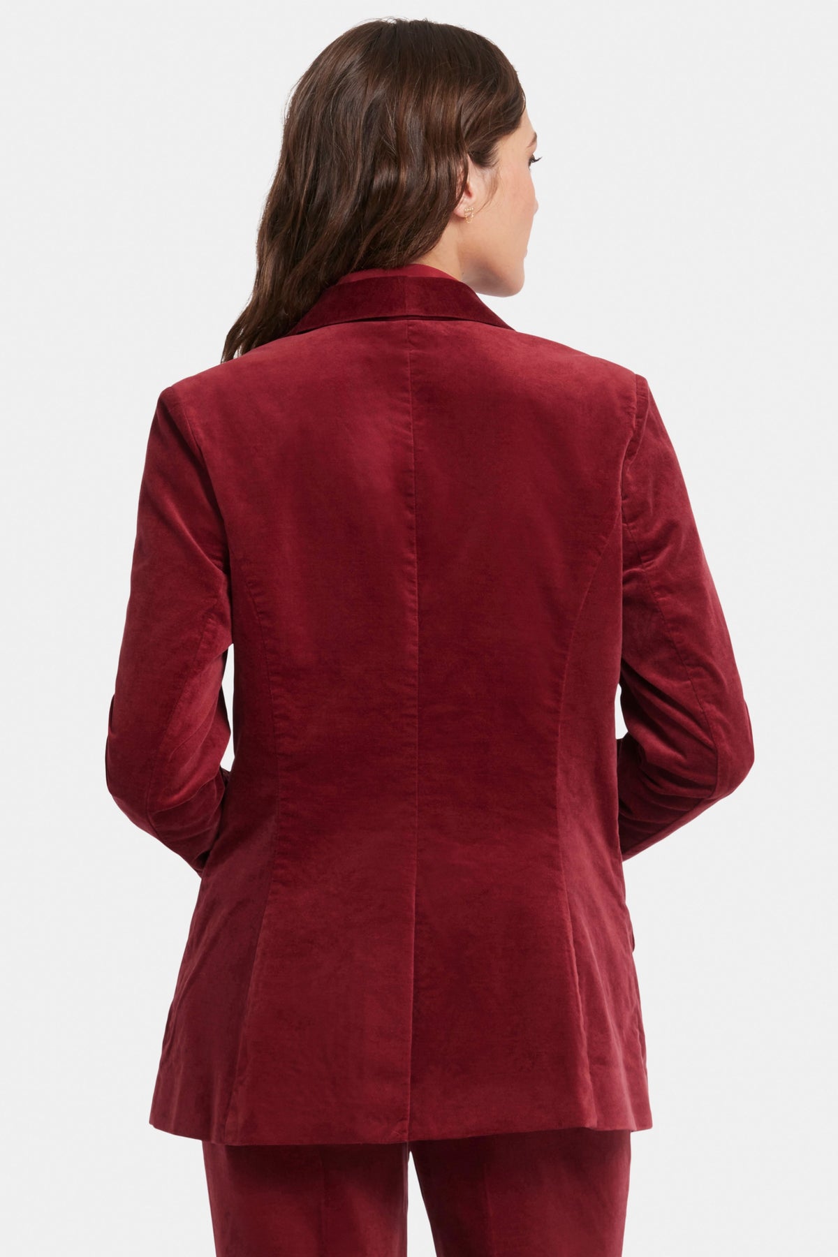 Tuxedo Jacket Velveteen Red | Wild Currant | Blazer | NYDJ