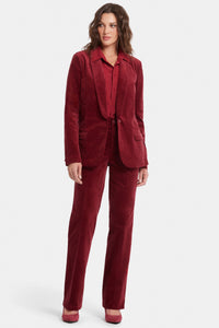 Tuxedo Jacket Velveteen Red | Wild Currant | Blazer | NYDJ