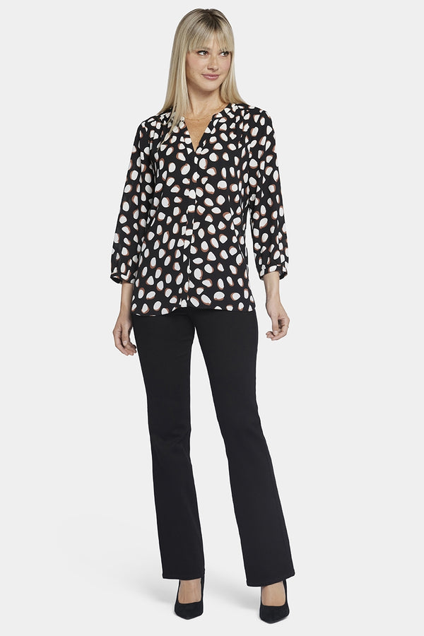 Pintuck Blouse Dot Print | Matilda Dot | Blouse | NYDJ