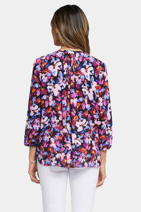 Pintuck Blouse Floral Print | Hot Springs | Blouse | NYDJ