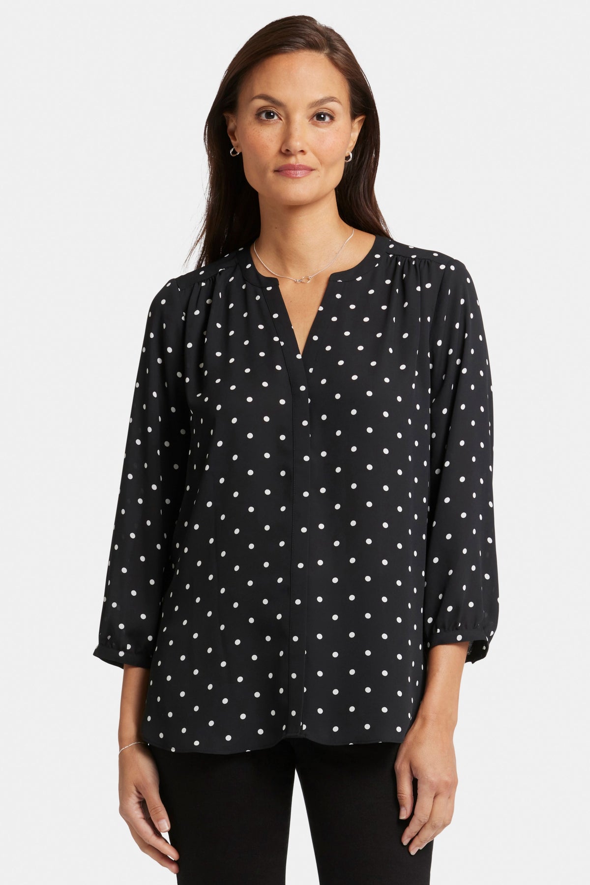 Pintuck Blouse Dot Print | Celestial Dots | Blouse | NYDJ