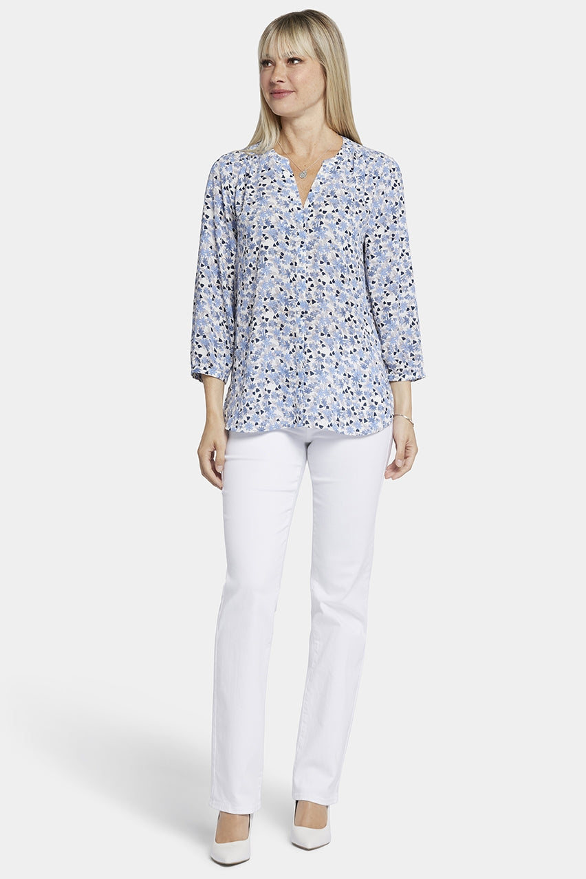 Pintuck Blouse Flower Print | Calle Canyon | Blouse | NYDJ