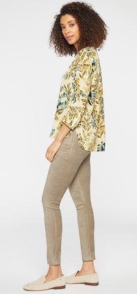 Pintuck Blouse Nature Print | Elm Hill | Blouse | NYDJ