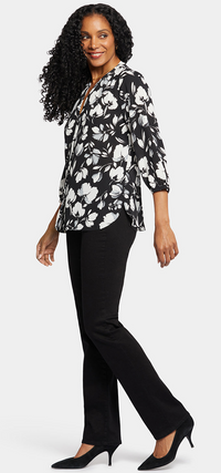 Pintuck Blouse Flower Print | Bellefontaine | Blouse | NYDJ