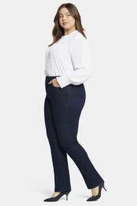 Marilyn Straight Jeans Plus Dark Blue Premium Denim (Plus) | Rinse | Denim | NYDJ