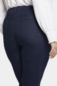 Marilyn Straight Jeans Plus Dark Blue Premium Denim (Plus) | Rinse | Denim | NYDJ