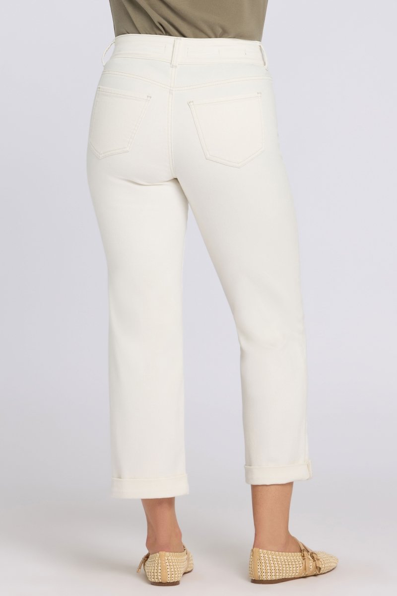 Bailey Relaxed Straight Crop Jeans In Cool Embrace® Denim With High Rise | Vintage White | Denim | NYDJ