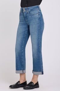 Bailey Relaxed Straight Crop Jeans In Re - New Denim With High Rise | Keys View - NYDJ