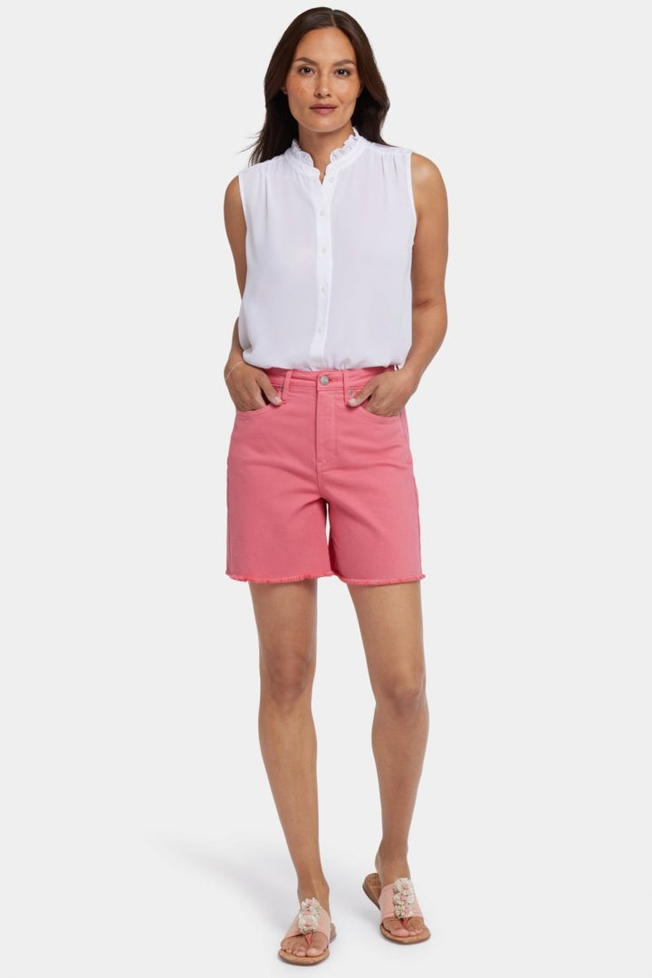 Berkyn Relaxed Denim Shorts With Super High Rise | Spiced Coral | Shorts | NYDJ