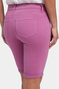 Briella 11 Inch Denim Shorts With Roll Cuffs | Red Violet | Shorts | NYDJ