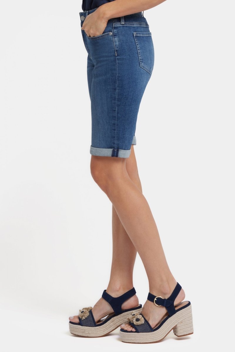 Briella 11 Inch Denim Shorts With Roll Cuffs | Valencia Surf | Shorts | NYDJ