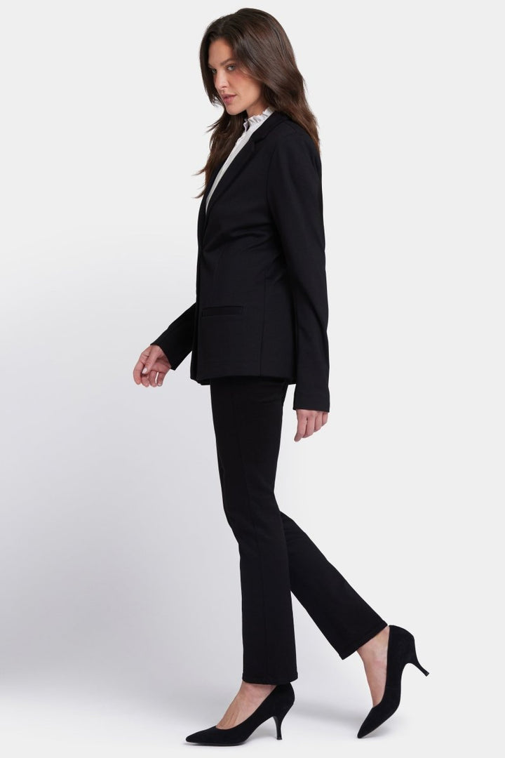 Classic Blazer Jacket in Ponte Knit | Black | Blazer | NYDJ