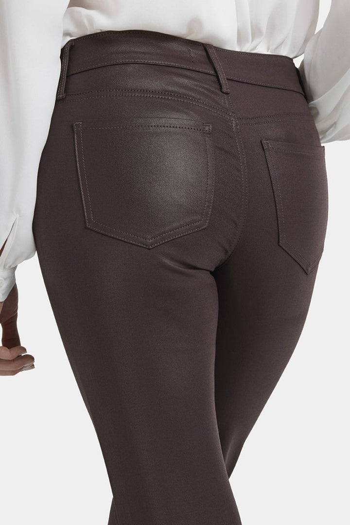 Coated Marilyn Straight Jeans | Cordovan Coated | Pants | NYDJ