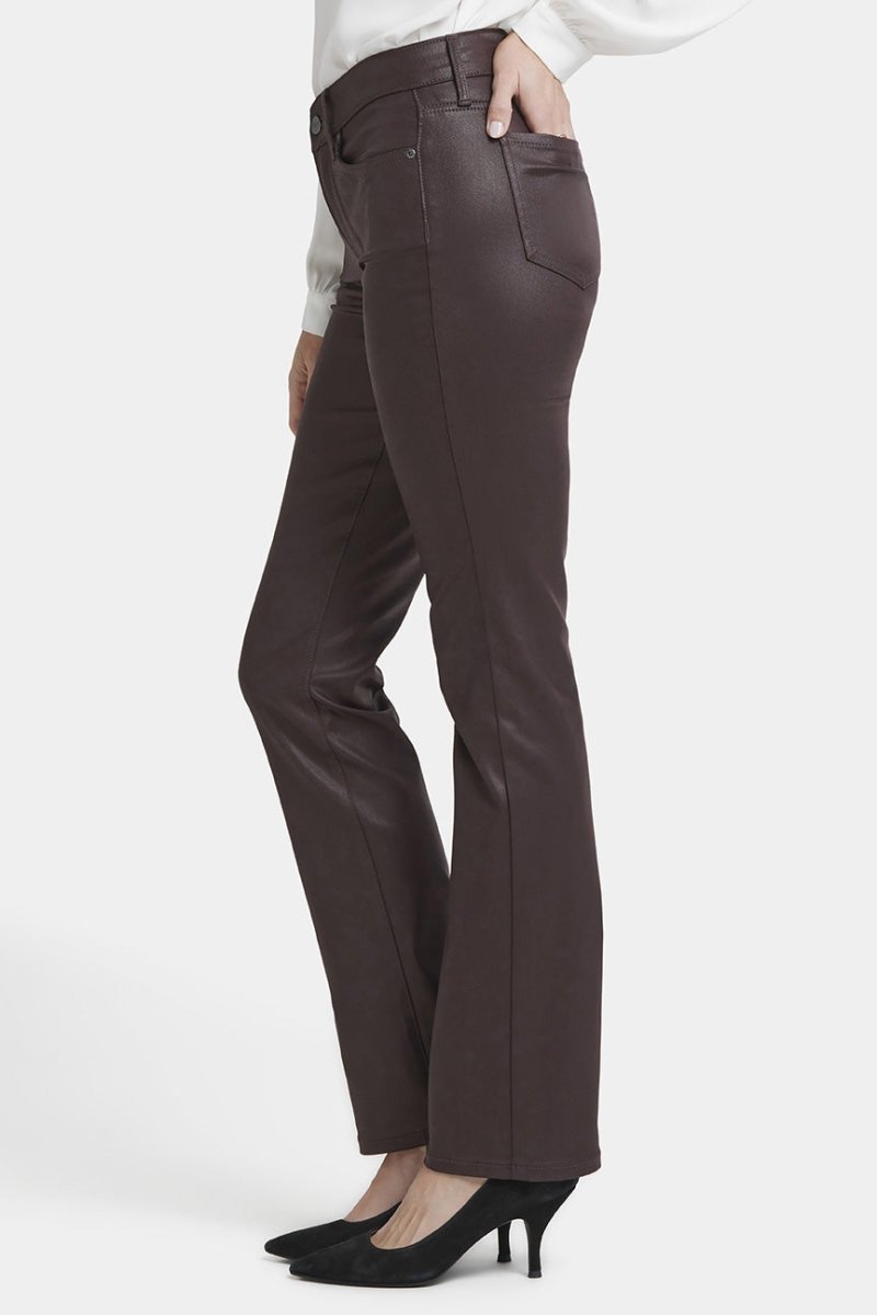 Coated Marilyn Straight Jeans | Cordovan Coated | Pants | NYDJ