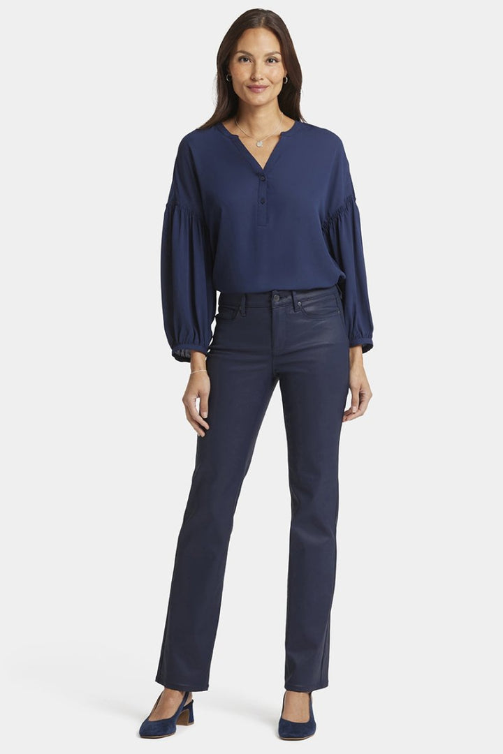 Coated Marilyn Straight Jeans | Starless Sky Coated | Pants | NYDJ