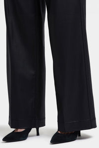 Coated Teresa Wide Leg Jeans | Black Coated | Denim | NYDJ