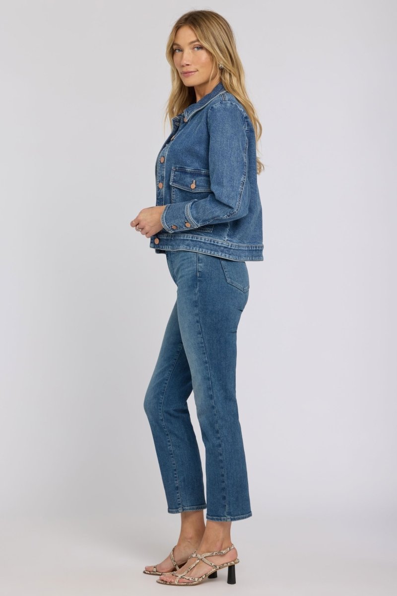 Denim Jacket With Oversize Pockets | Salton | Denim | NYDJ