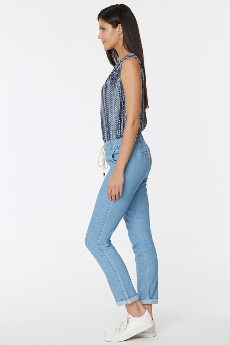 Drawstring Slim Jogger Ankle Light Blue Chambray | Light Stone | Denim | NYDJ