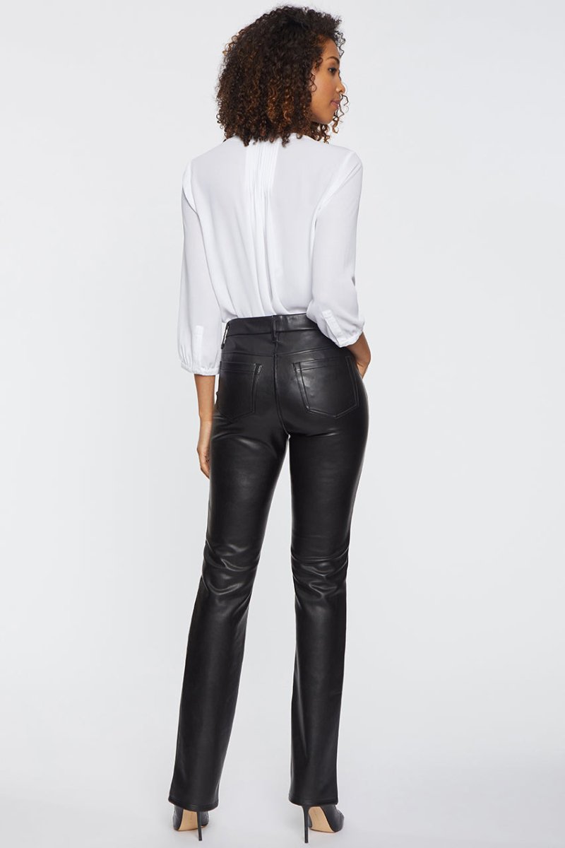 Faux Leather Marilyn Straight Sculpt-Her™ Pants | Black | Pants | NYDJ